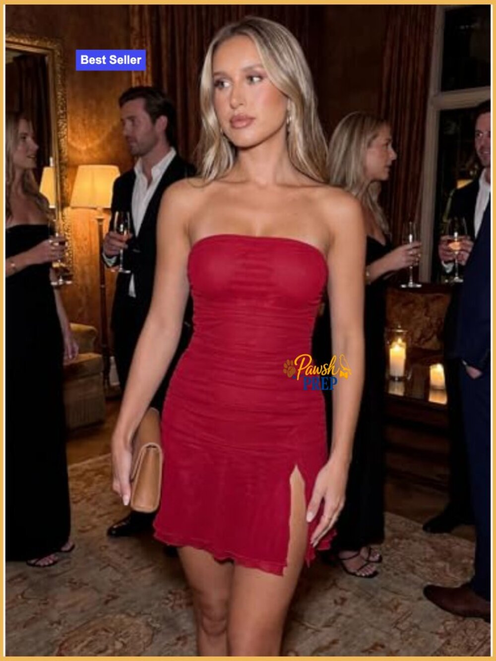 Sexy Tube Mini Dress Mesh Ruched Bodycon Ruffle Hem Party Club Night Out - Picture 2 of 7